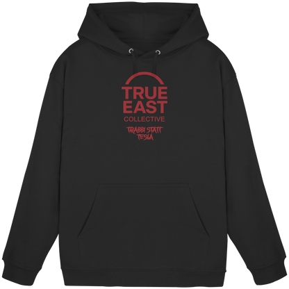 Trabbi statt Tesla & True East Logo – Zweitakt statt Stromschlag - Basic Unisex Hoodie
