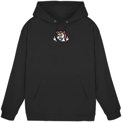 Einhorn mit Mittelfinger – Sag’s mit dem Horn - Basic Unisex Hoodie