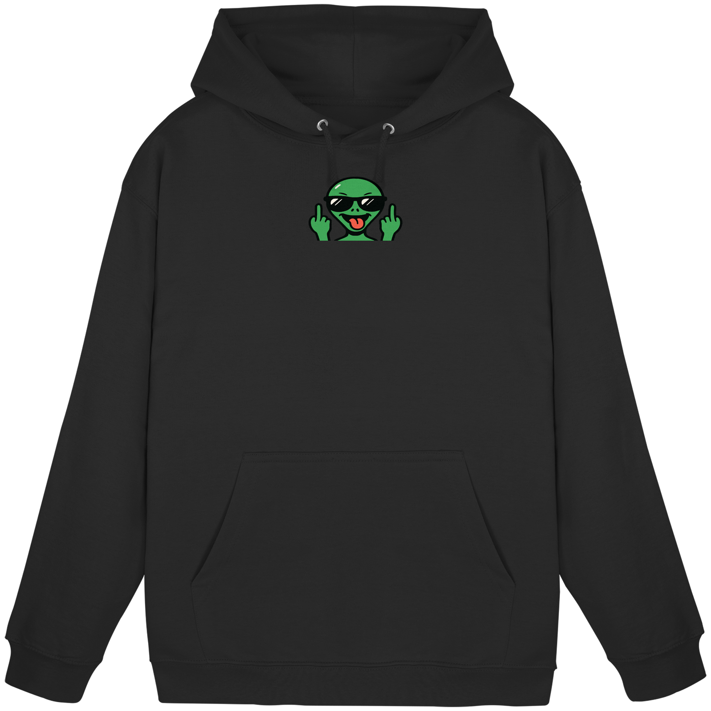 Alien mit Mittelfinger – Grüße vom Planeten Genervt - Basic Unisex Hoodie