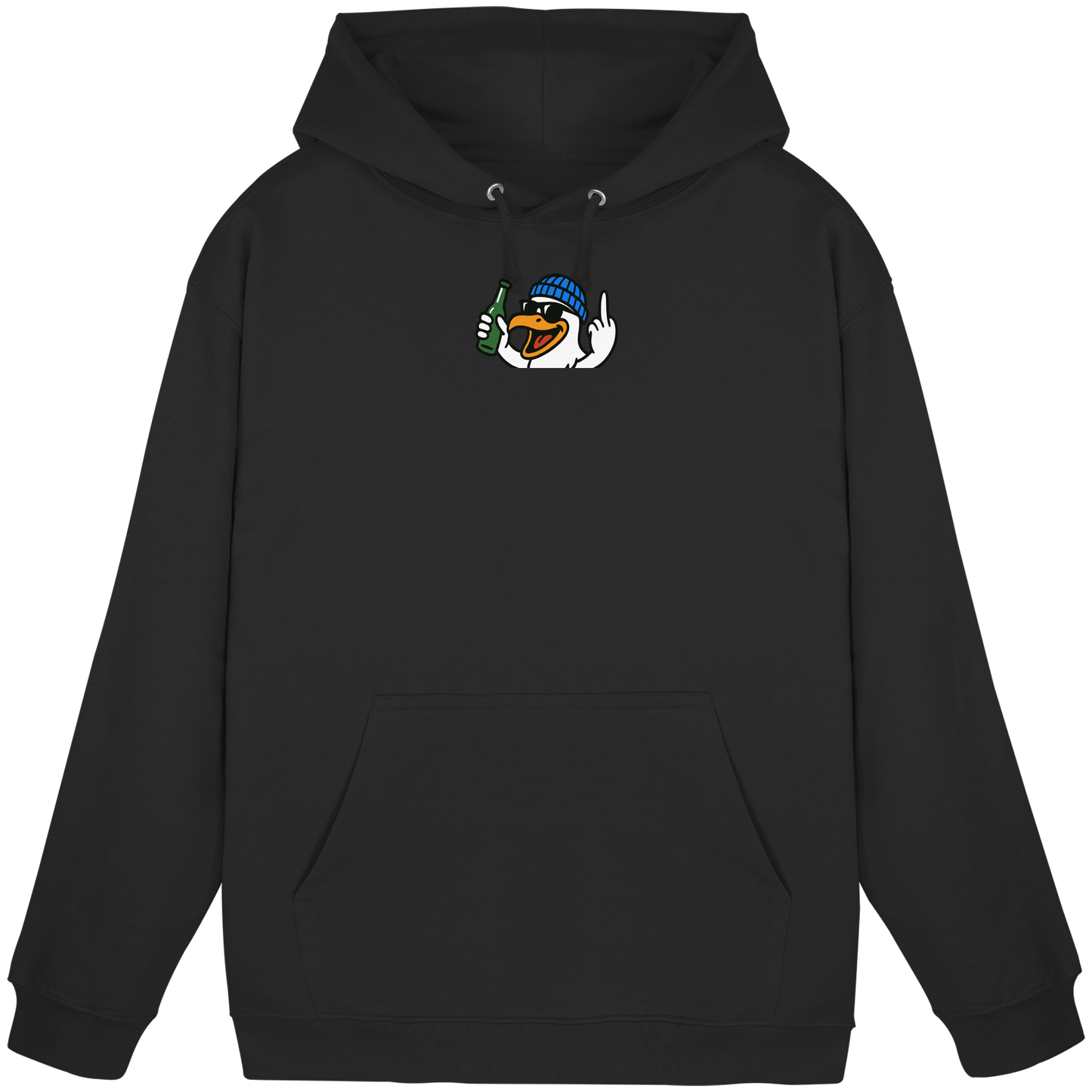 Möwe mit Mittelfinger – Der fliegende Cocktail der Verweigerung - Basic Unisex Hoodie