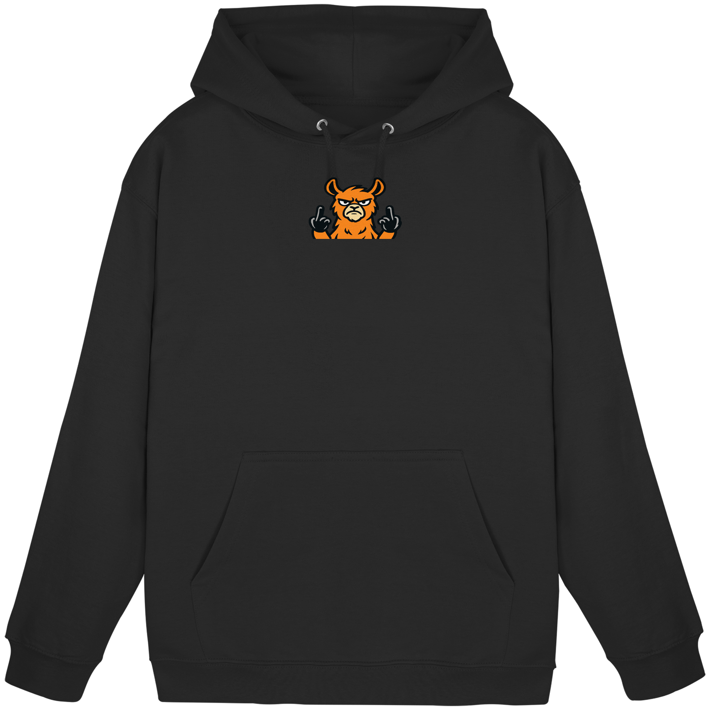 Lama mit Mittelfinger – Das Modeaccessoire für klare Kante und Ruhe - Basic Unisex Hoodie