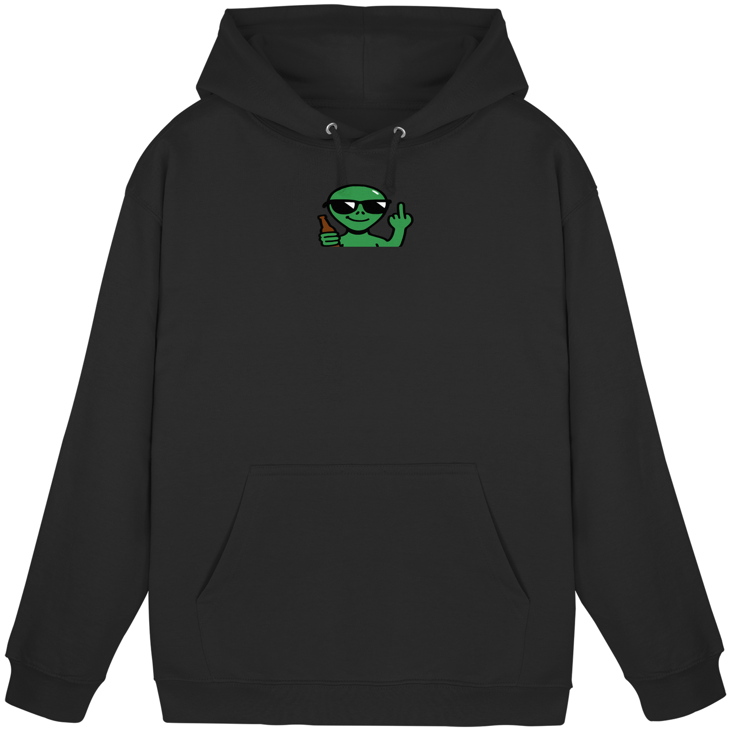 Alien mit Mittelfinger – Der Club gehört den Sternen - Basic Unisex Hoodie