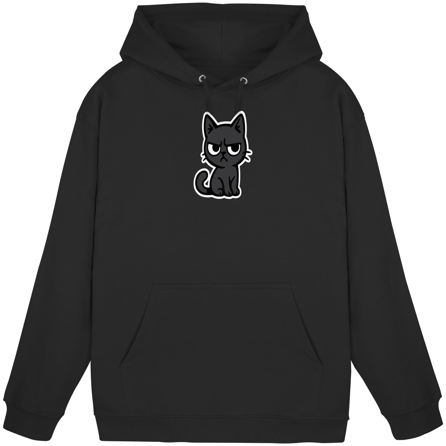 Schwarze Katze im Schatten – Personal wird beobachtet - Basic Unisex Hoodie