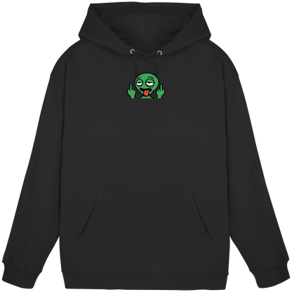 Alien mit Mittelfinger – Ich will nach Hause, aber erst flippe ich euch noch - Basic Unisex Hoodie