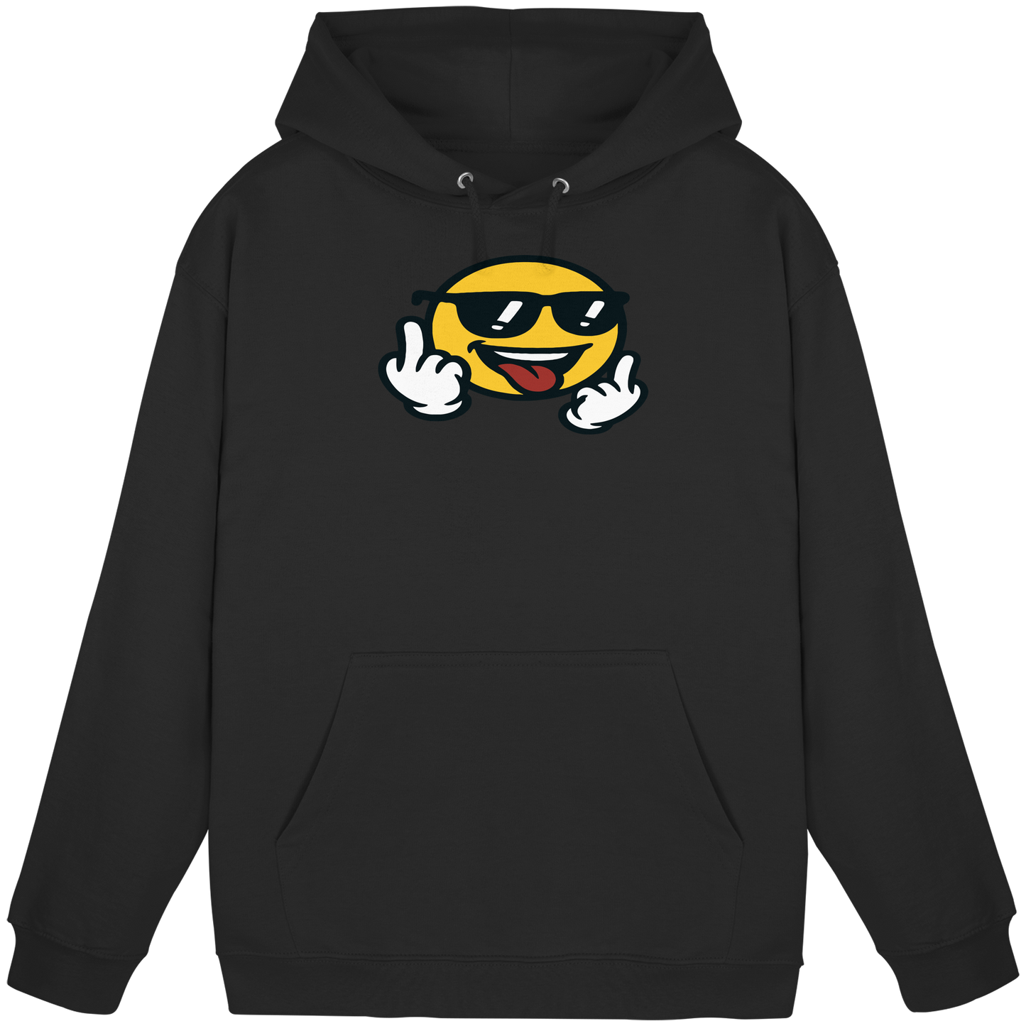 Smiley mit Mittelfinger – Der freundlichste Mittelfinger der Welt - Basic Unisex Hoodie