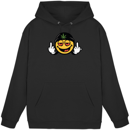 Smiley mit Mittelfinger – Lächeln. Ziehen. Grenzen setzen. - Basic Unisex Hoodie