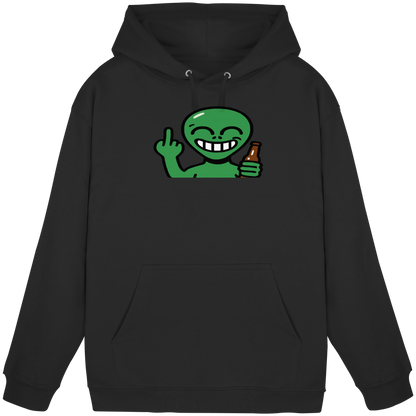 Alien mit Mittelfinger – Cosmic Party, irdischer Finger - Basic Unisex Hoodie