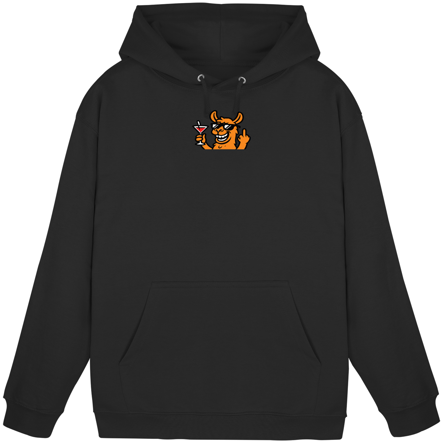 Lama mit Mittelfinger – Partymodus mit Attitüde - Basic Unisex Hoodie