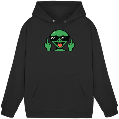 Alien mit Mittelfinger – Grüße vom Planeten Genervt - Basic Unisex Hoodie