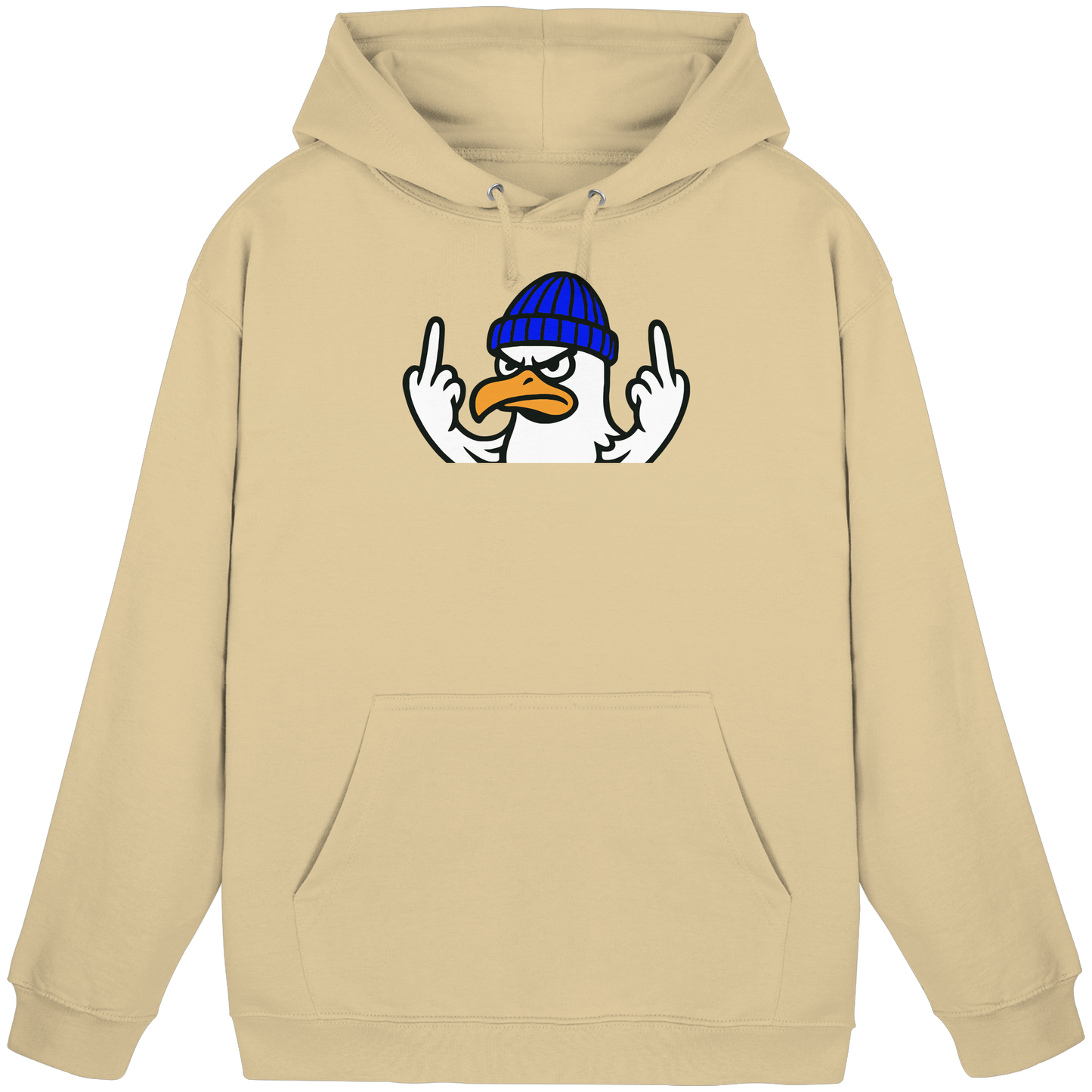 Möwe mit Mittelfinger – Vogel zeigen, Stil behalten  - Basic Unisex Hoodie