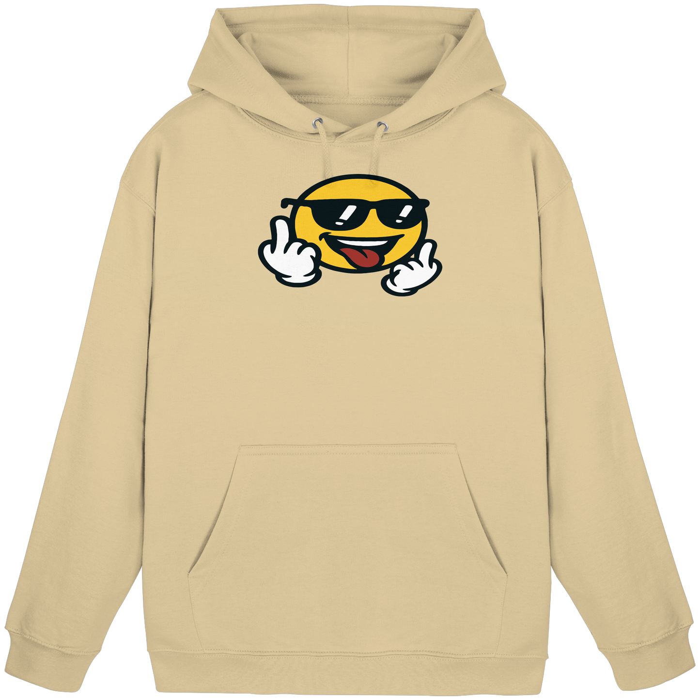 Smiley mit Mittelfinger – Der freundlichste Mittelfinger der Welt - Basic Unisex Hoodie