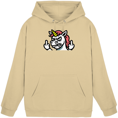 Einhorn mit Mittelfinger – Sag’s mit dem Horn - Basic Unisex Hoodie