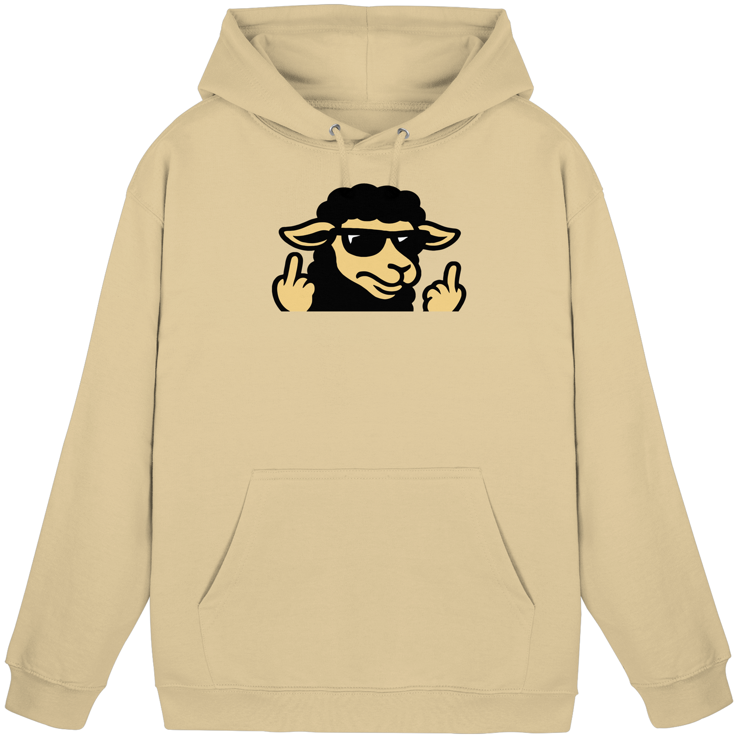 Schwarzes Schaf mit Mittelfinger – Schluss mit Nettigkeit - Basic Unisex Hoodie