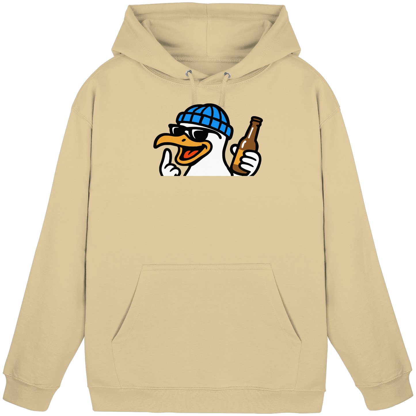 Möwe mit Mittelfinger – Dein nachtaktives Party-Orakel - Basic Unisex Hoodie