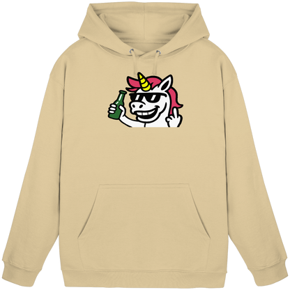 Einhorn mit Mittelfinger – Im Partymodus scheißt’s auf Glitzerregeln - Basic Unisex Hoodie