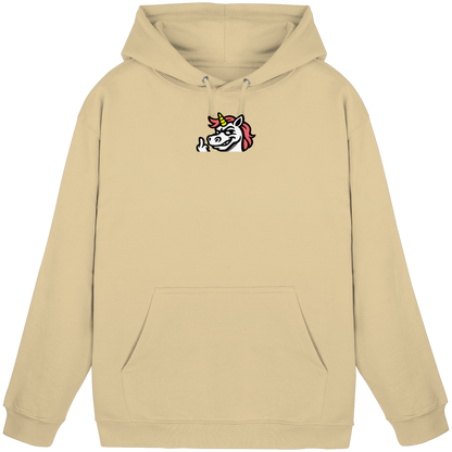 Einhorn mit Mittelfinger – Zu süß zum Ertragen, zu frech zum Ignorieren - Basic Unisex Hoodie