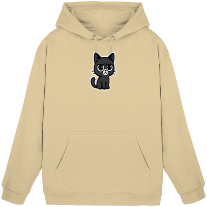 Schwarze Katze mit trotzigen Blick – Management-Ebene: Katze - Basic Unisex Hoodie