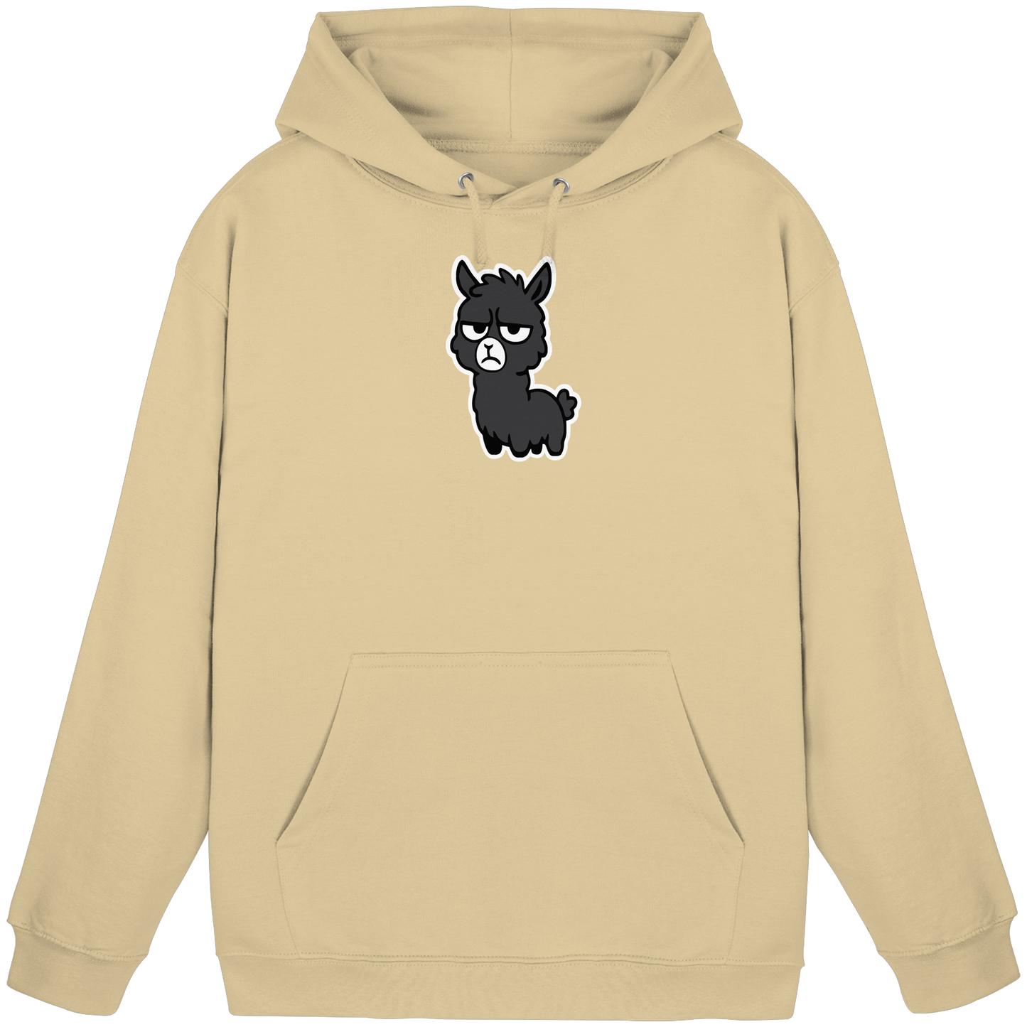 Alpaka mit Augenrollen & hochgezogener Lippe – Bitte nicht heute, Mensch - Basic Unisex Hoodie