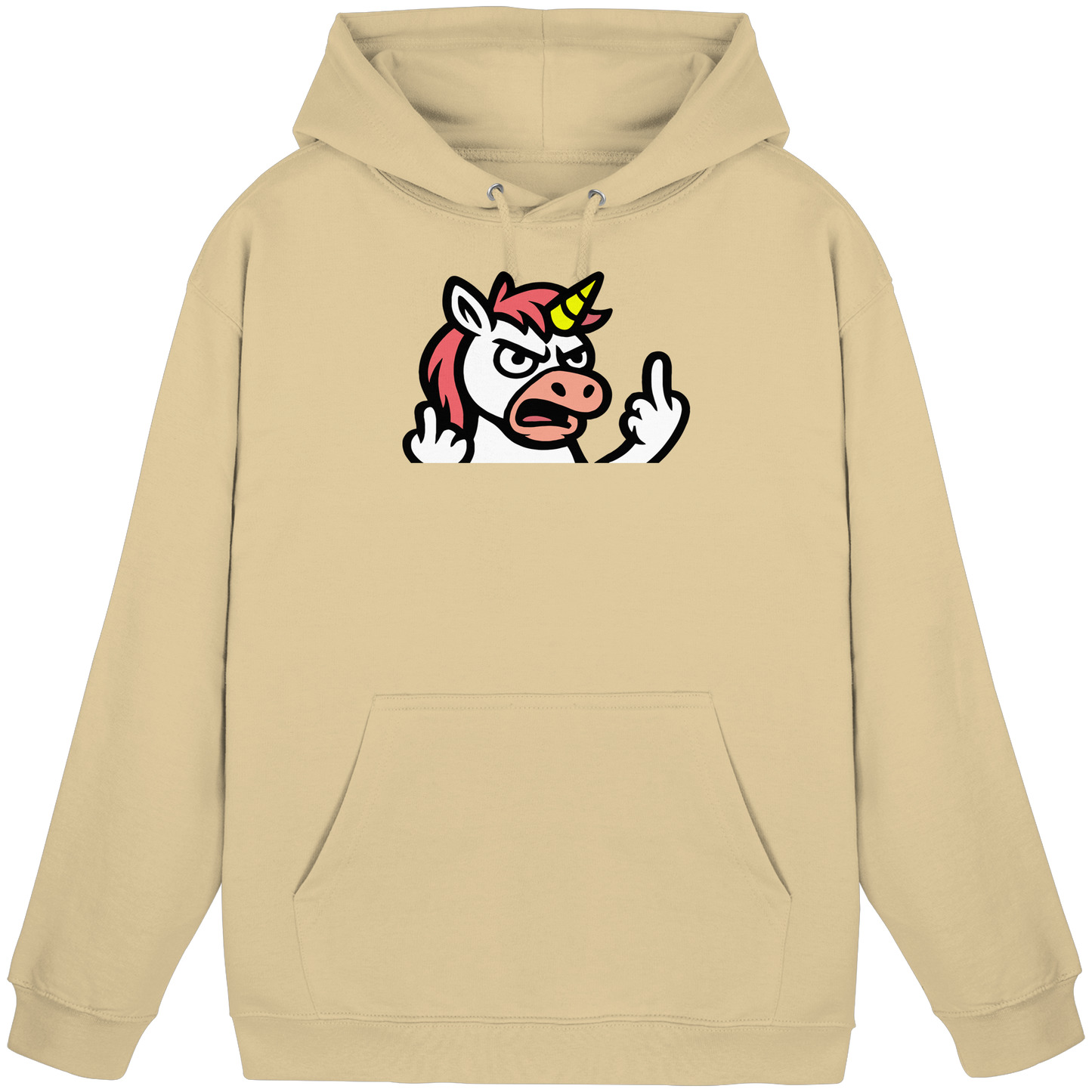 Einhorn mit Mittelfinger – Wenn die Zuckerwatte abgelaufen ist - Basic Unisex Hoodie