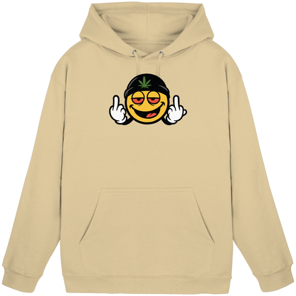 Smiley mit Mittelfinger – Lächeln. Ziehen. Grenzen setzen. - Basic Unisex Hoodie