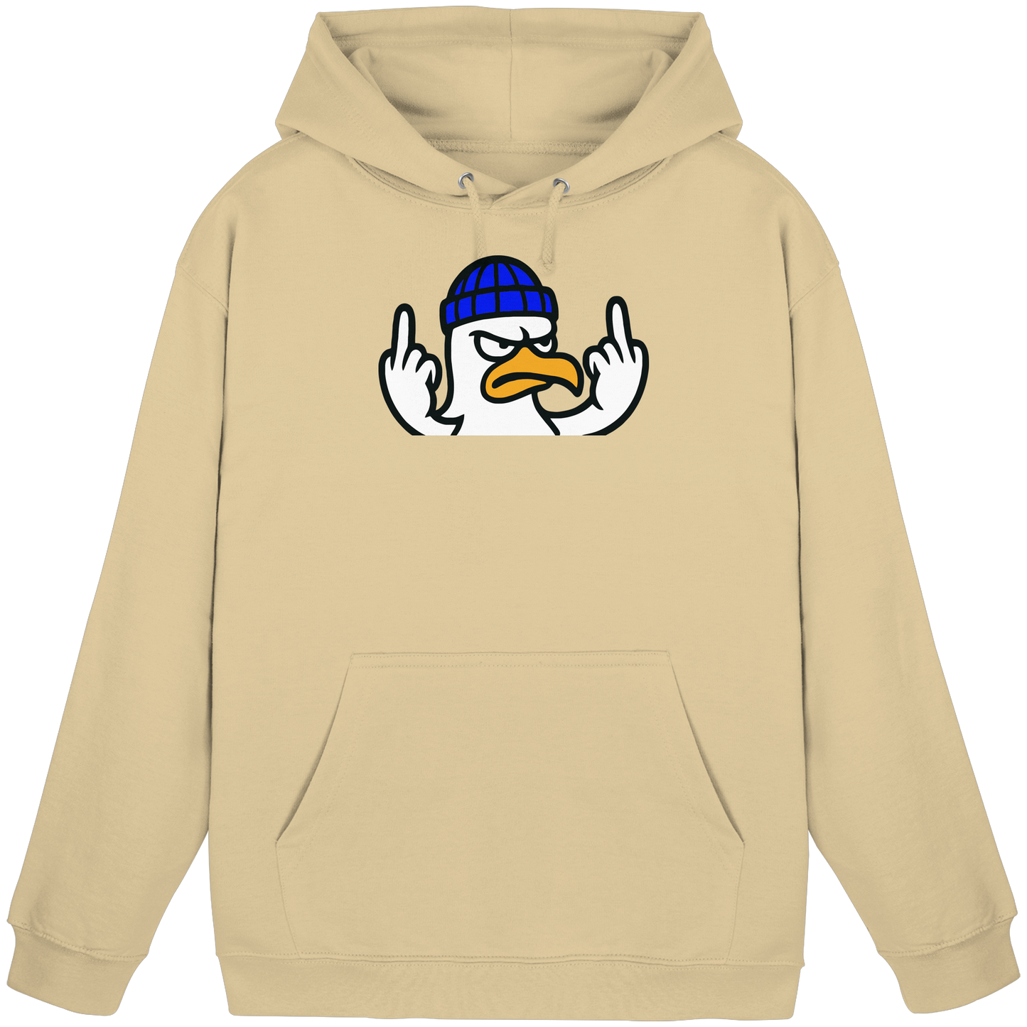 Möwe mit Mittelfinger – Kein Bock, keine Diskussionen - Basic Unisex Hoodie