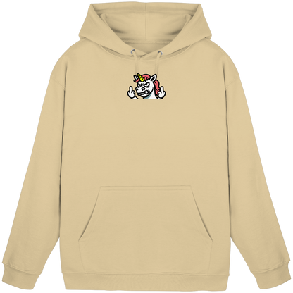 Einhorn mit Mittelfinger – Sag’s mit dem Horn - Basic Unisex Hoodie