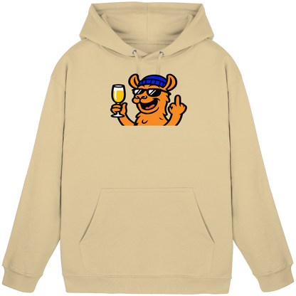 Lama mit Mittelfinger – Der ultimative Stoppschild für Laberer - Basic Unisex Hoodie
