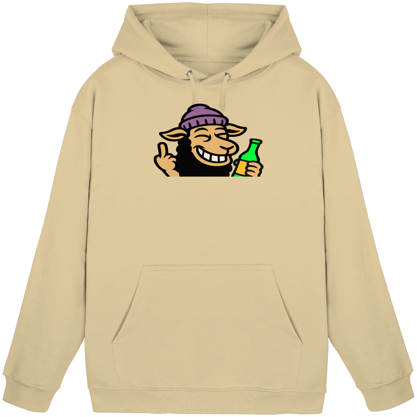 Schaf mit Mittelfinger im Partymodus – Dancefloor? Nur wenn’s brennt - Basic Unisex Hoodie