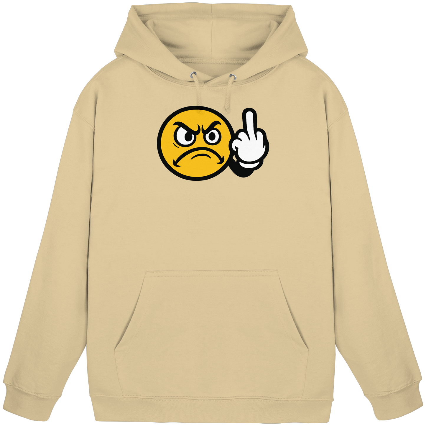 Smiley mit Mittelfinger – Dein stilles „Nope“ mit Gesicht - Basic Unisex Hoodie