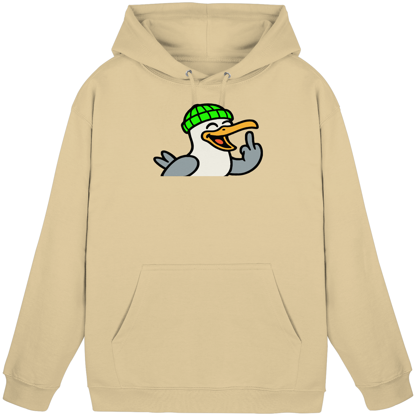 Möwe mit Mittelfinger – Wenn Höflichkeit keine Option mehr ist - Basic Unisex Hoodie