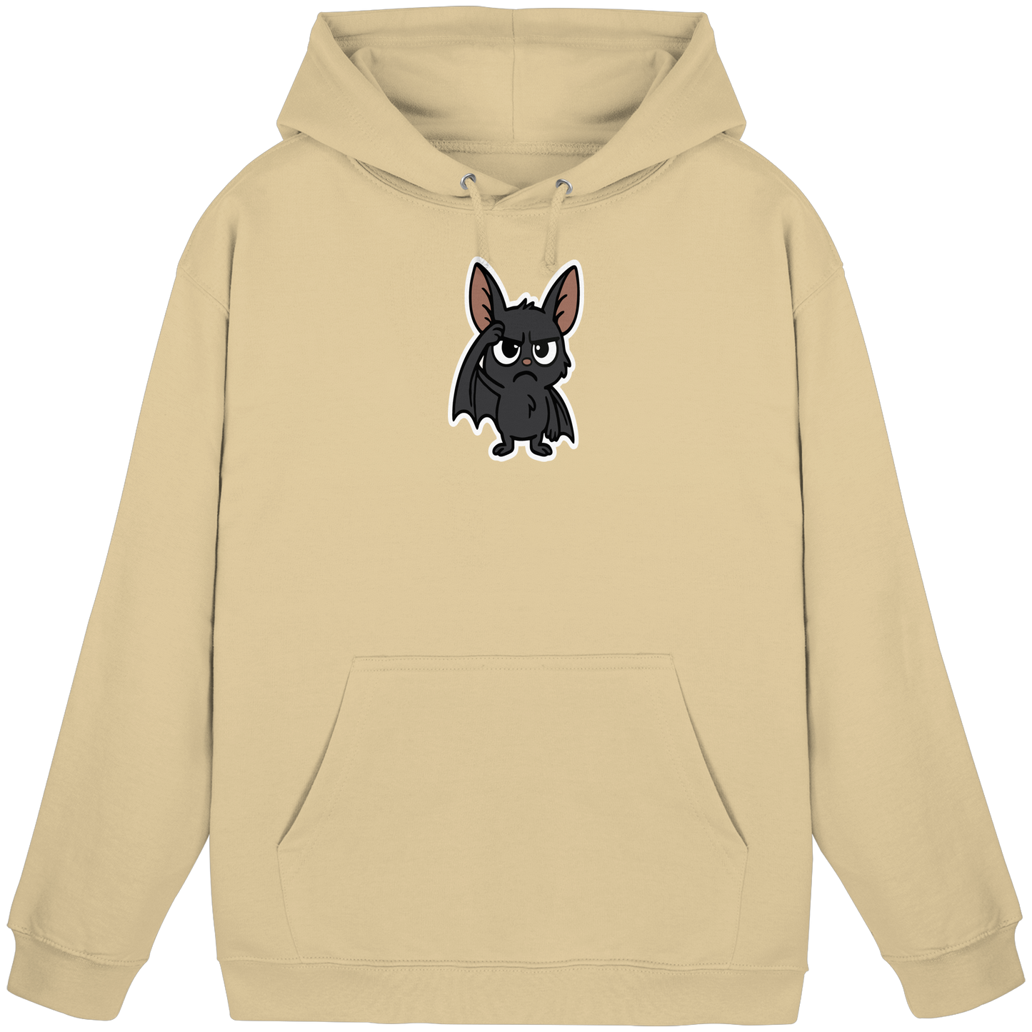 Fledermaus mit hochgezogener Braue – Nachtleben mit Meinung - Basic Unisex Hoodie