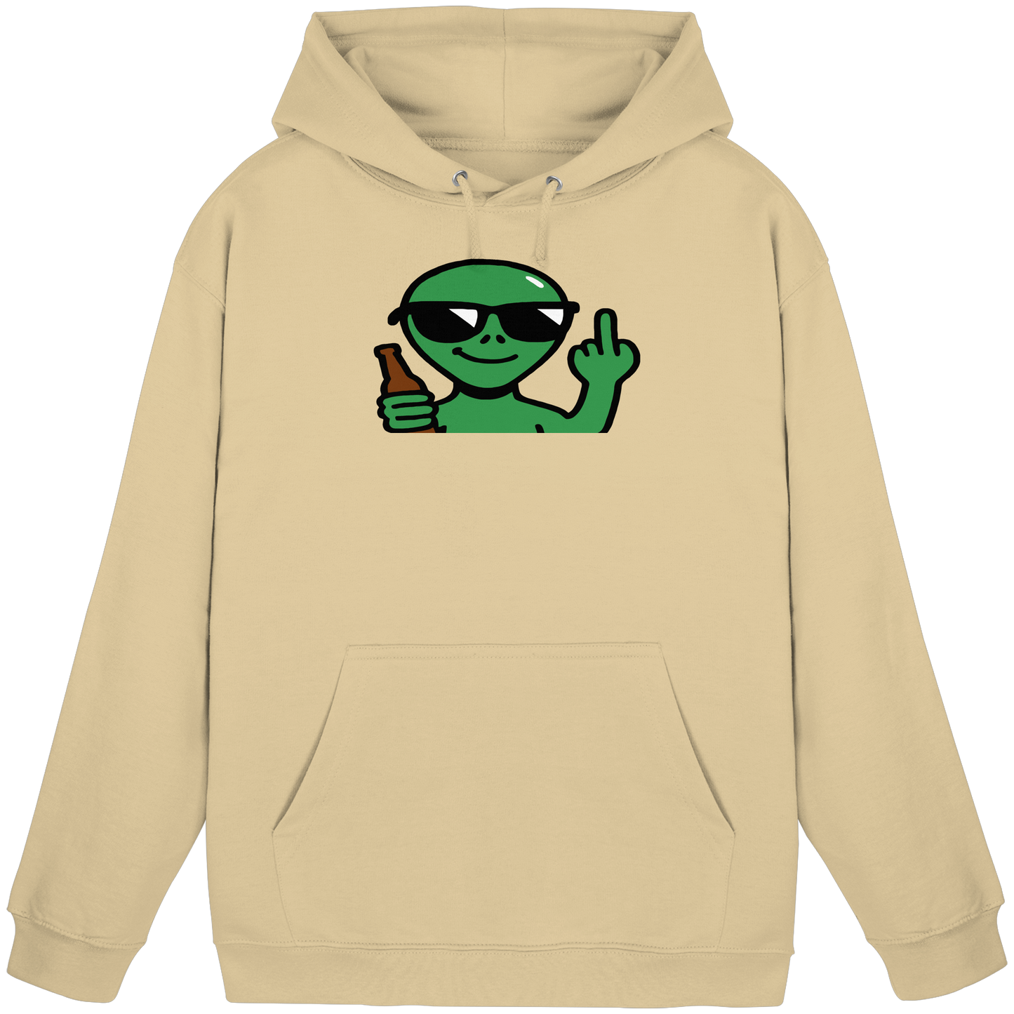 Alien mit Mittelfinger – Der Club gehört den Sternen - Basic Unisex Hoodie