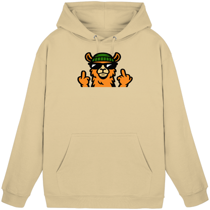 Lama mit Mittelfinger – Dein freches Statement gegen nervige Fragen und blöde Menschen - Basic Unisex Hoodie