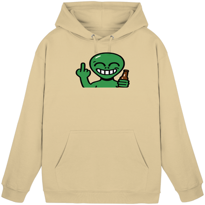 Alien mit Mittelfinger – Cosmic Party, irdischer Finger - Basic Unisex Hoodie