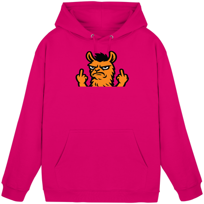 Lama mit Mittelfinger – Dein Mode-Statement gegen soziale Überforderung - Basic Unisex Hoodie