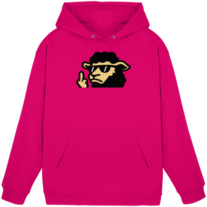 Schwarzes Schaf mit Mittelfinger – Lieber auffallen als mitlaufen - Basic Unisex Hoodie