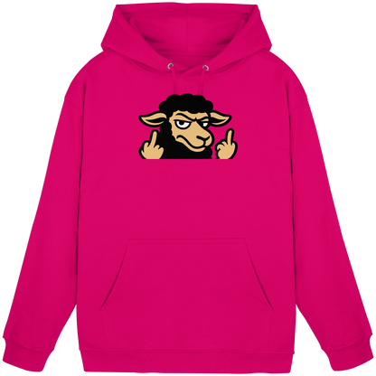 Schwarzes Schaf mit Mittelfinger – Das stille Nein in Stoffform - Basic Unisex Hoodie