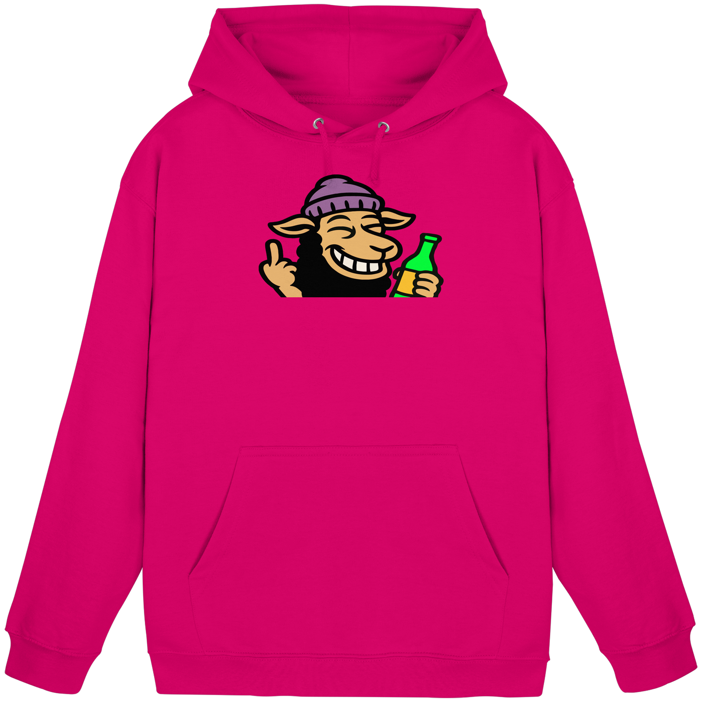 Schaf mit Mittelfinger im Partymodus – Dancefloor? Nur wenn’s brennt - Basic Unisex Hoodie