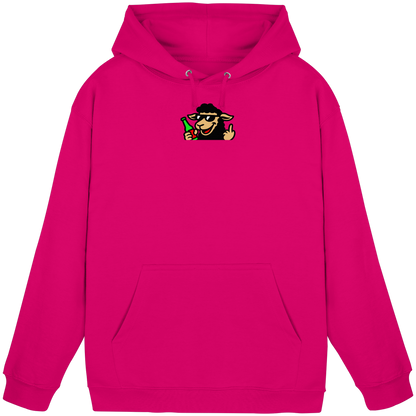 Schaf mit Mittelfinger im Partymodus – Zu viel Konfetti, zu wenig Geduld  - Basic Unisex Hoodie