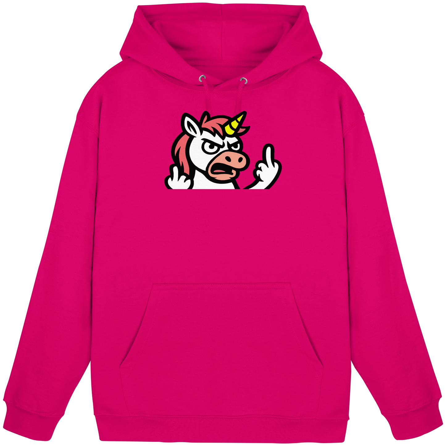 Einhorn mit Mittelfinger – Wenn die Zuckerwatte abgelaufen ist - Basic Unisex Hoodie
