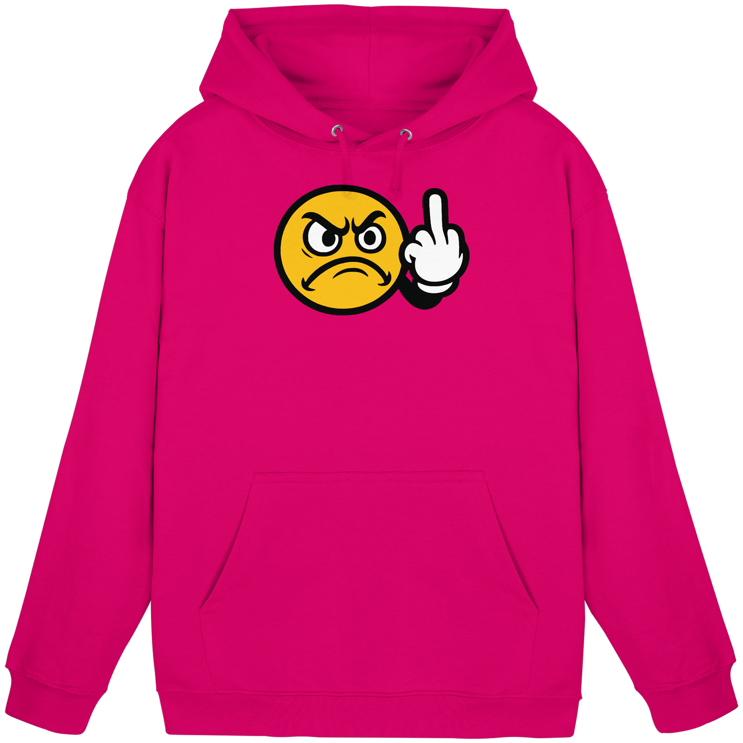 Smiley mit Mittelfinger – Dein stilles „Nope“ mit Gesicht - Basic Unisex Hoodie
