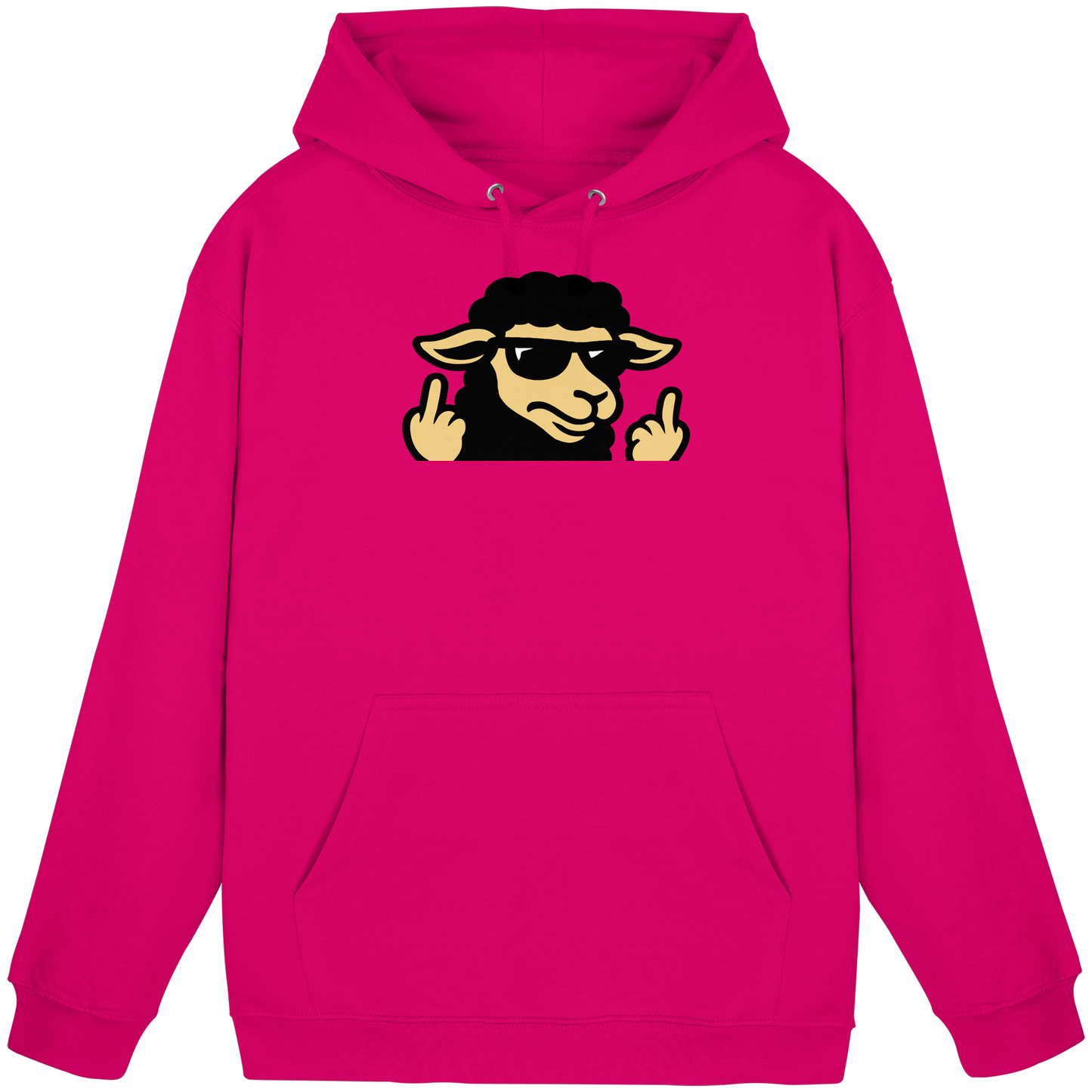 Schwarzes Schaf mit Mittelfinger – Schluss mit Nettigkeit - Basic Unisex Hoodie