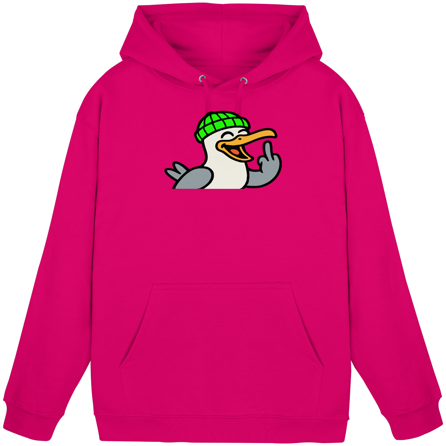 Möwe mit Mittelfinger – Wenn Höflichkeit keine Option mehr ist - Basic Unisex Hoodie