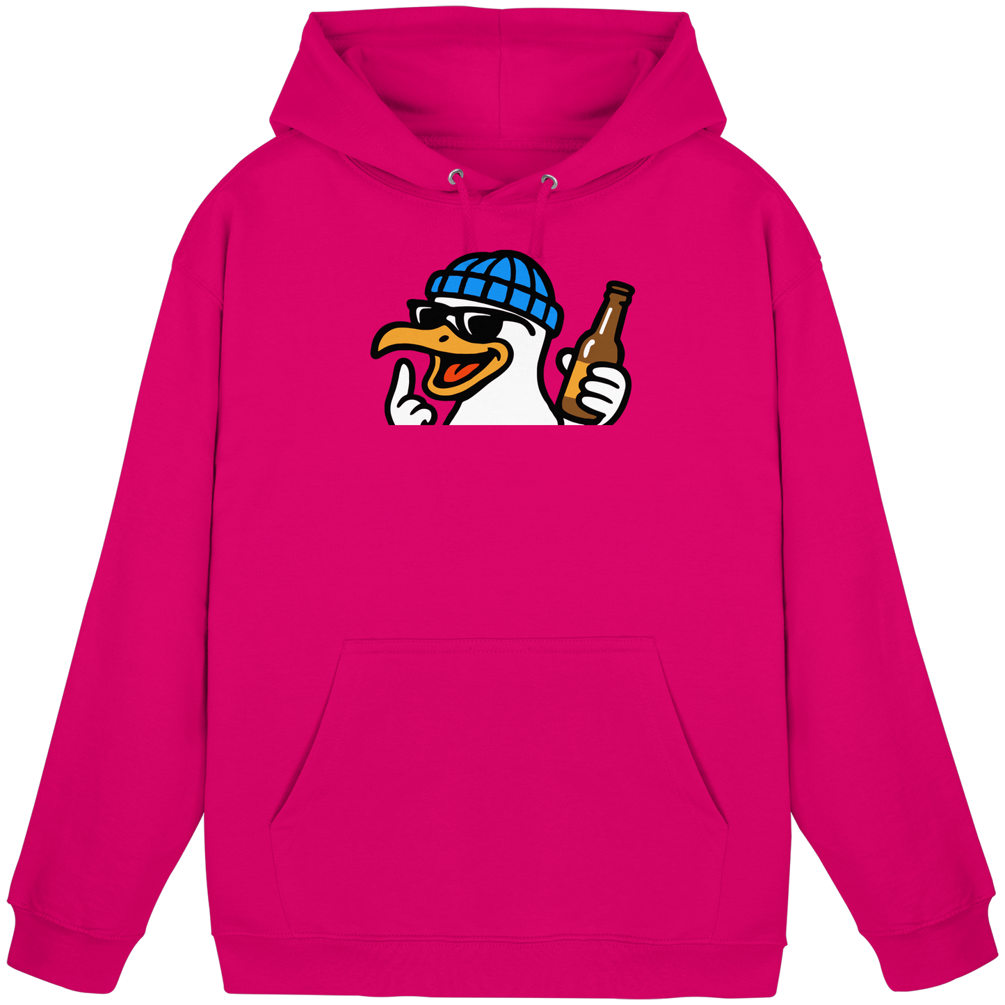 Möwe mit Mittelfinger – Dein nachtaktives Party-Orakel - Basic Unisex Hoodie