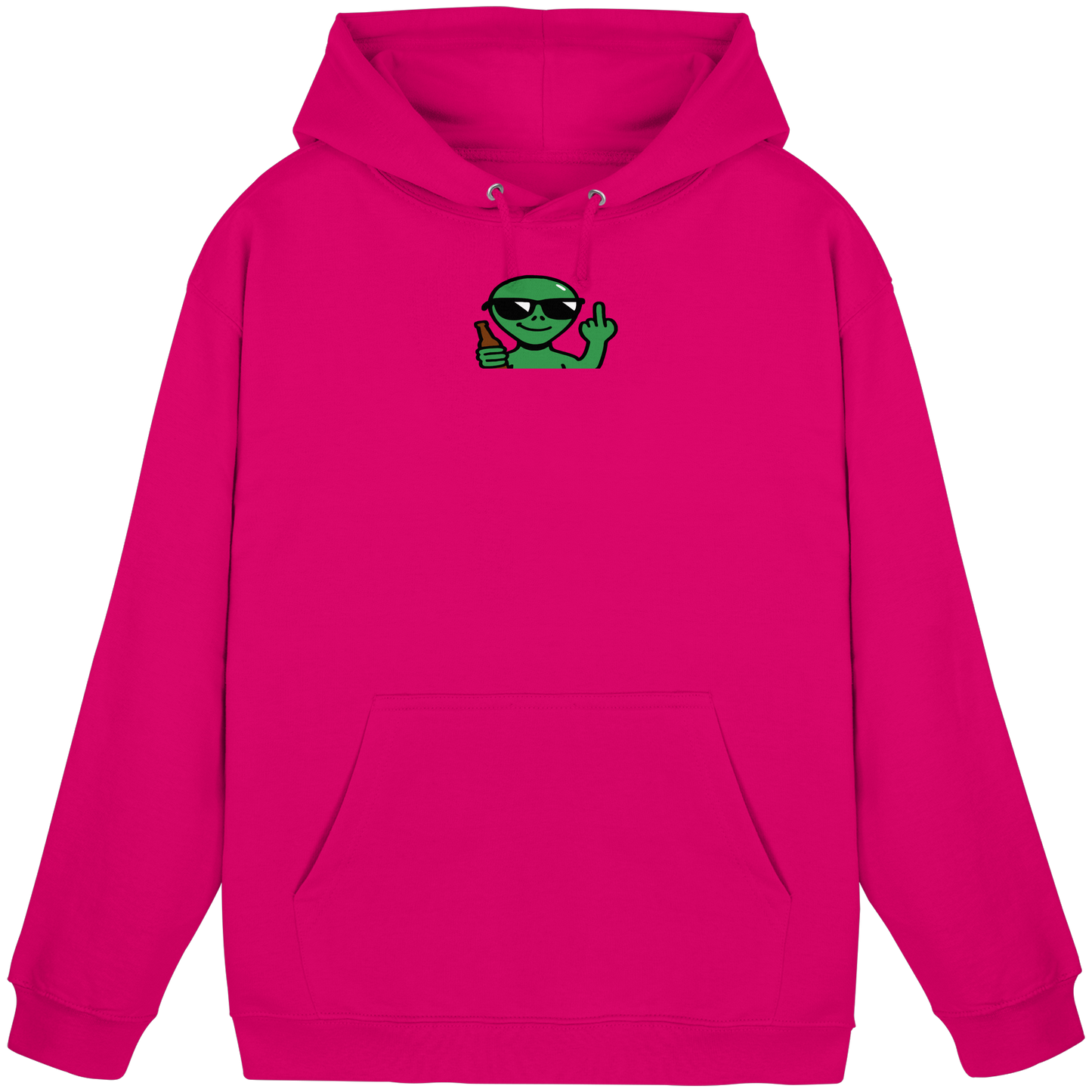 Alien mit Mittelfinger – Der Club gehört den Sternen - Basic Unisex Hoodie