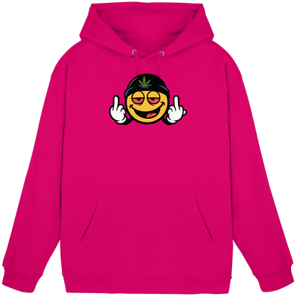 Smiley mit Mittelfinger – Lächeln. Ziehen. Grenzen setzen. - Basic Unisex Hoodie
