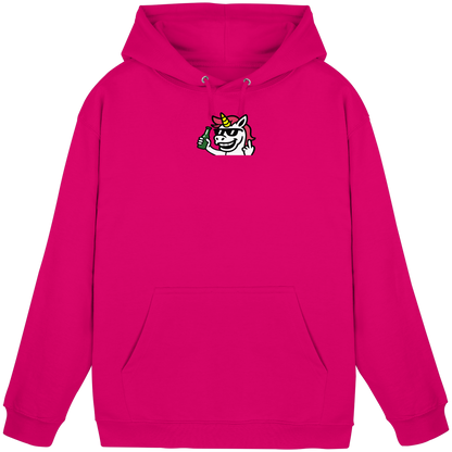 Einhorn mit Mittelfinger – Im Partymodus scheißt’s auf Glitzerregeln - Basic Unisex Hoodie