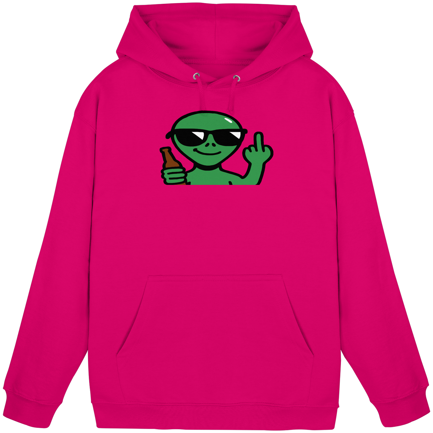 Alien mit Mittelfinger – Der Club gehört den Sternen - Basic Unisex Hoodie