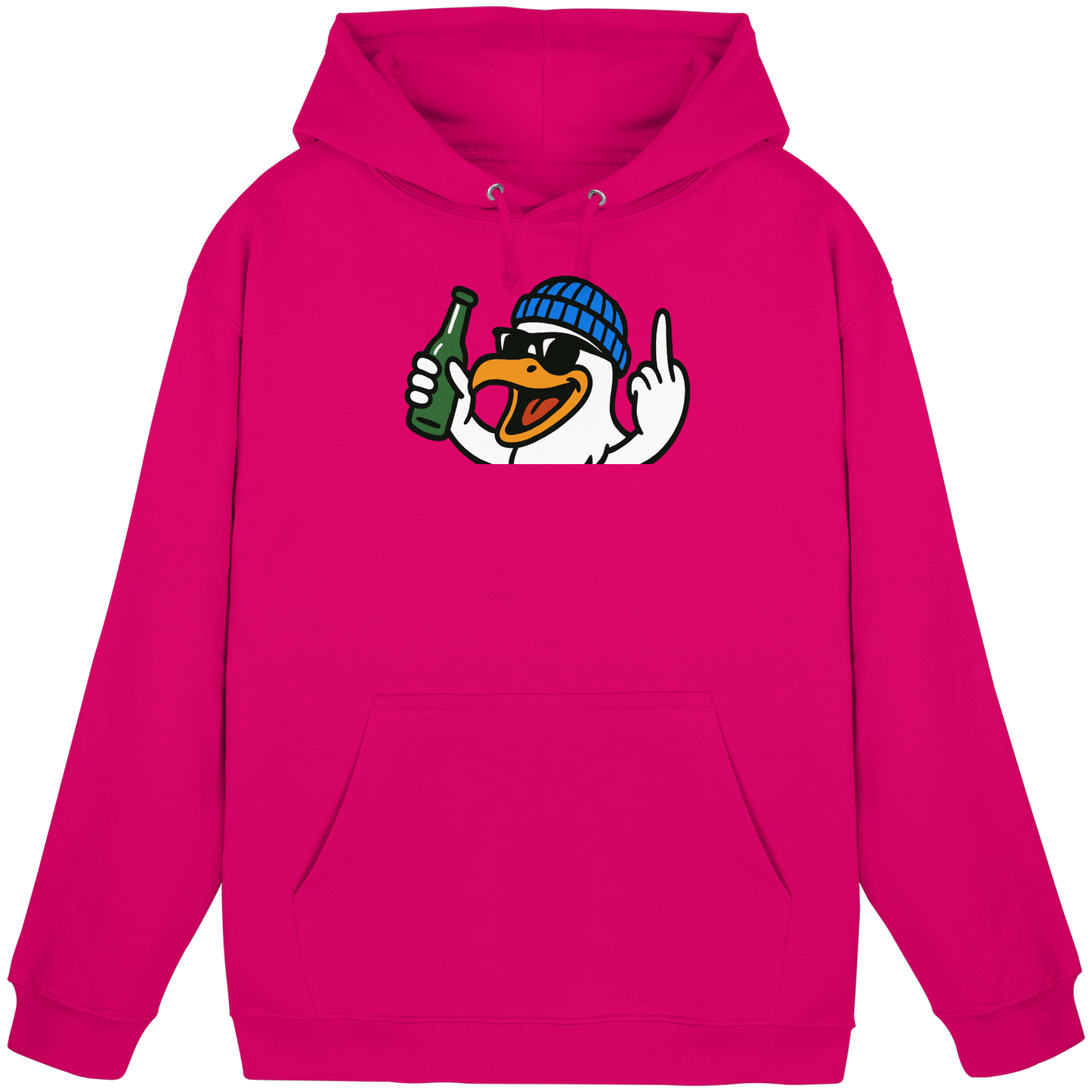 Möwe mit Mittelfinger – Der fliegende Cocktail der Verweigerung - Basic Unisex Hoodie