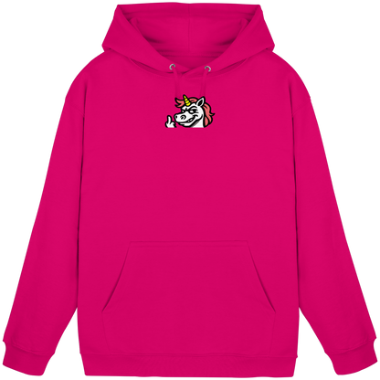 Einhorn mit Mittelfinger – Zu süß zum Ertragen, zu frech zum Ignorieren - Basic Unisex Hoodie